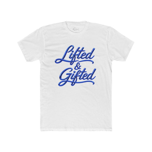 Blue Lifted and Gifted Logo Tee